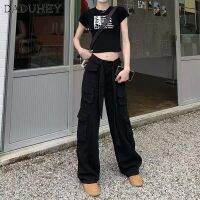 DaDuHey  Ins Retro Japanese Versatile 2022 Korean Style Loose Straight Cargo Trousers Casual Pants