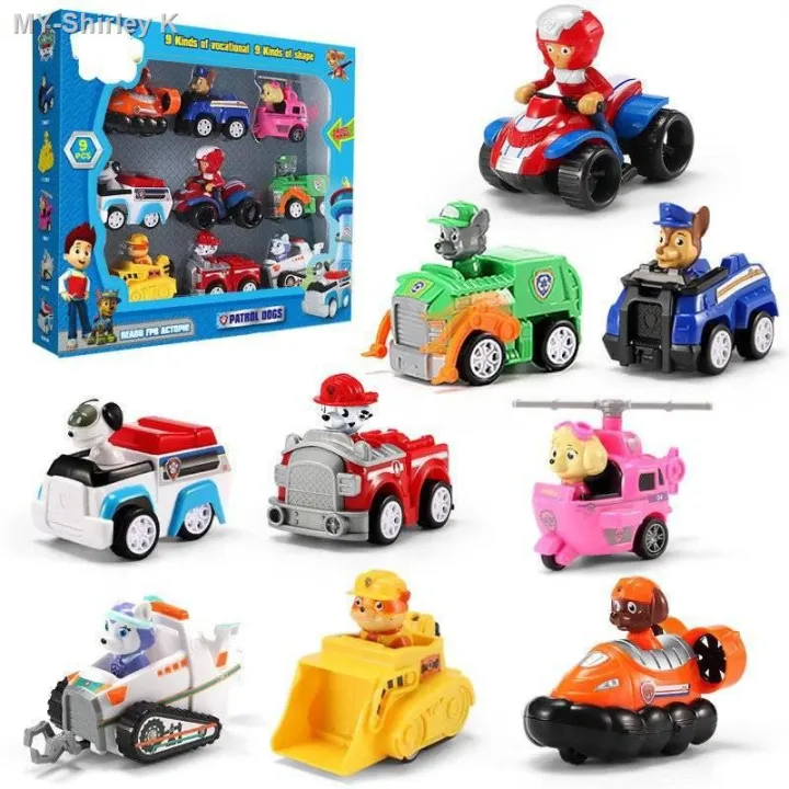 Paw Vehicle Action Figures Doll Dog Racer Car Set Kids Baby ...