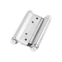 2Pcs Stainless steel double spring hinge cowboy door hinge automatic closing bar double opening hinge grille door