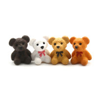 KCY 4ชิ้น/ล็อต Bear figures MINI Fairy Garden สัตว์รูปปั้น Miniature