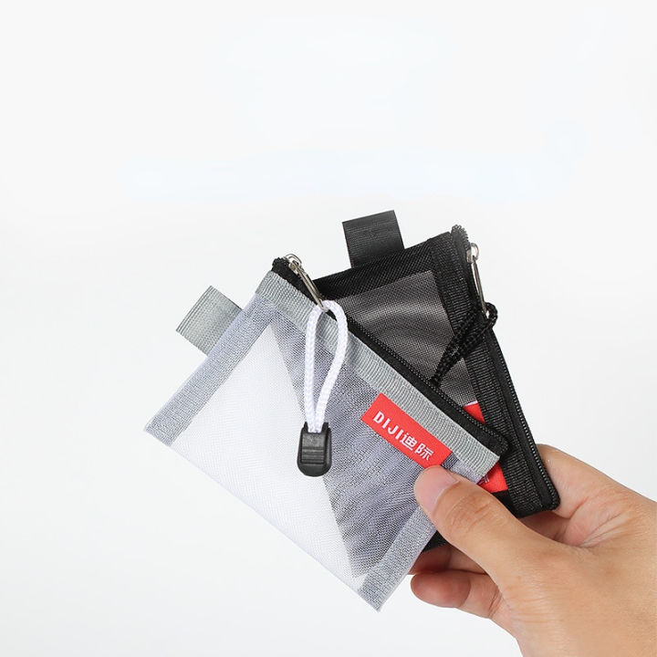 pvc-card-sleeve-travel-document-case-card-organizer-transparent-card-holder-mini-mesh-zipper-bag