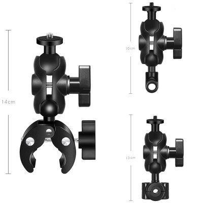 25MM Ball Head Mount Adapter Motorcycle Bicycle Handlebar Clip Rearview Mirror Bracket For Gopro 10 9 8 Camera Mounts