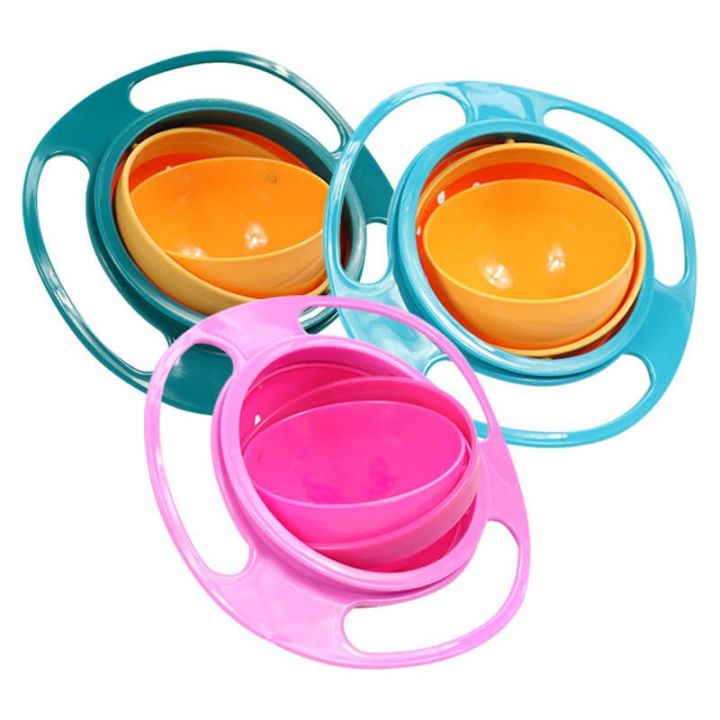 creative-baby-feeding-bowl-baby-spill-proof-bowl-feeding-dish-cute-baby-gyro-bowl-360-rotate-assist-kids-eating-training-bowl