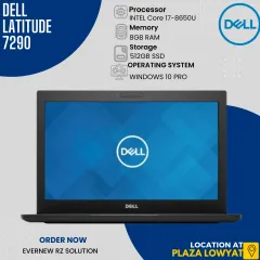 DELL LATITUDE 7490| Intel Core i5-8350U | RAM- 8GB| SSD- 256GB