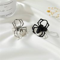 2021 Gothic Punk Creative Halloween Spider Octopus Pumpkin Ghost Shape Rings Silver Color Party Halloween Jewelry Gifts