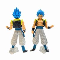 28ซม. อนิเมะดราก้อนบอล Z Super Saiyan Blue Gogeta ของเล่นตุ๊กตาขยับแขนขาได้พีวีซีโมเดลตุ๊กตาของขวัญวันเกิดสำหรับเด็กตกแต่งเดสก์ท็อป