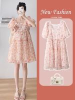 New short-sleeved summer party led broken beautiful doll dress little pregnant women in long loose big yards