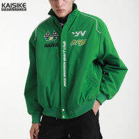 Kaisike เสื้อแจ็กเก็ตมอเตอร์ไซด์ทรงหลวมแนวสตรีท Jaket Baseball ตัวอักษรฮิปฮอปยุโรปและอเมริกา