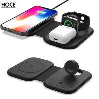 HOCE 3 In 1 Wireless Charger Magnetic Station Charger Adapter Magsafing Wireless Chargers สำหรับ iPhone 12 13 Pro Max Airpods IWatch