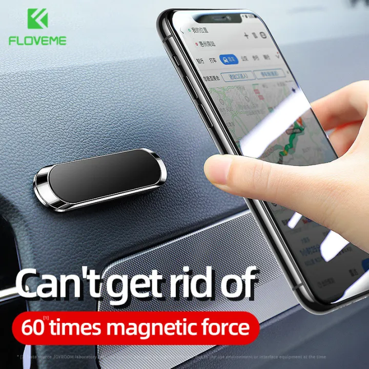 Floveme Magnetic Car Phone Holder Mini Strip Shape Stand For Iphone Samsung Xiaomi Wall Metal Magnet Mount Dashboard Lazada Ph - Wall Cell Phone Stand