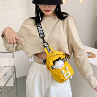 This Years Popular Bag New Waist Bag Womens Fashionable Ins All-Match Casual Broadband Crossbody Chest Bag Fashionable Small Canvas Bag