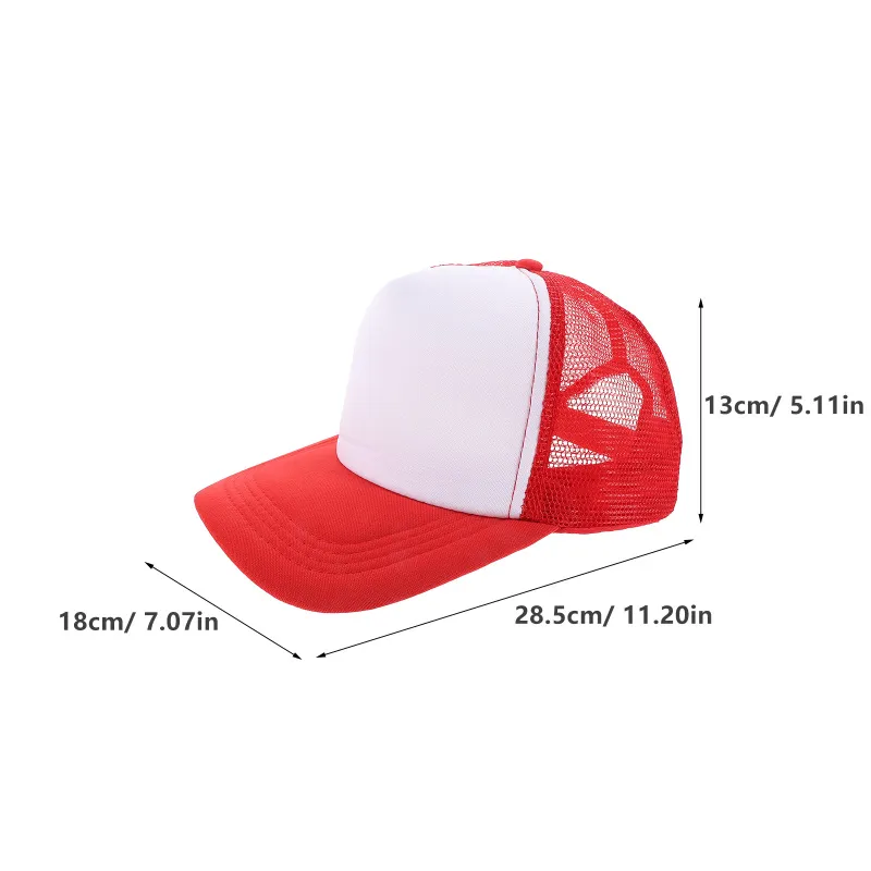 VXPLOR 10 Pcs Sublimated Baseball Cap Outdoor Hat Pvc Men Women Sublimation  Hats Blank Print Caps Mesh