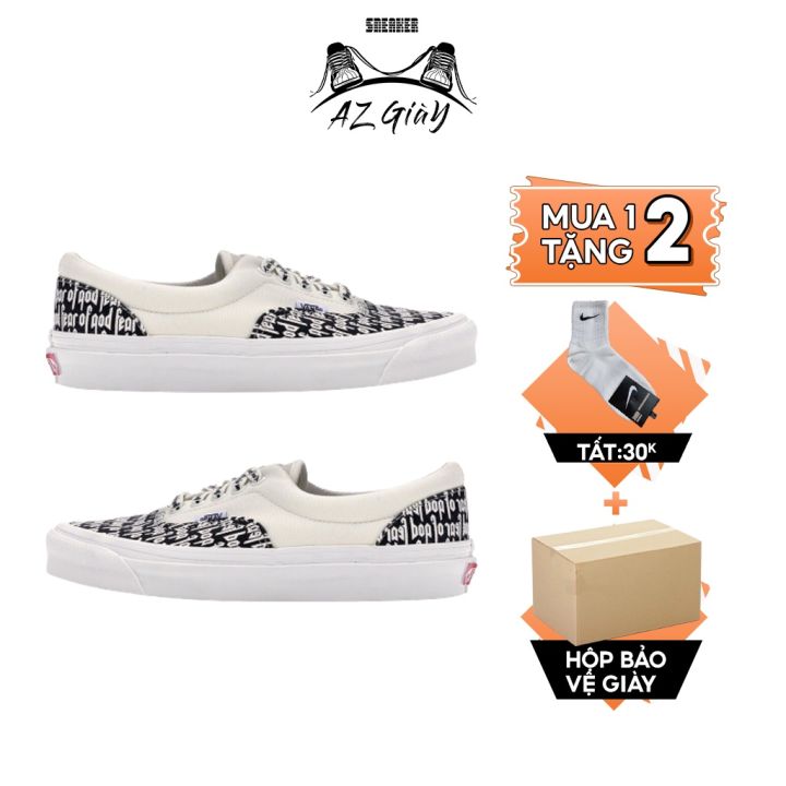 Giày Thể Thao Nam Nữ Vans X Fear Of God (Fog) Chữ Trắng Màu Trắng Full Box  Full Size | Lazada.Vn