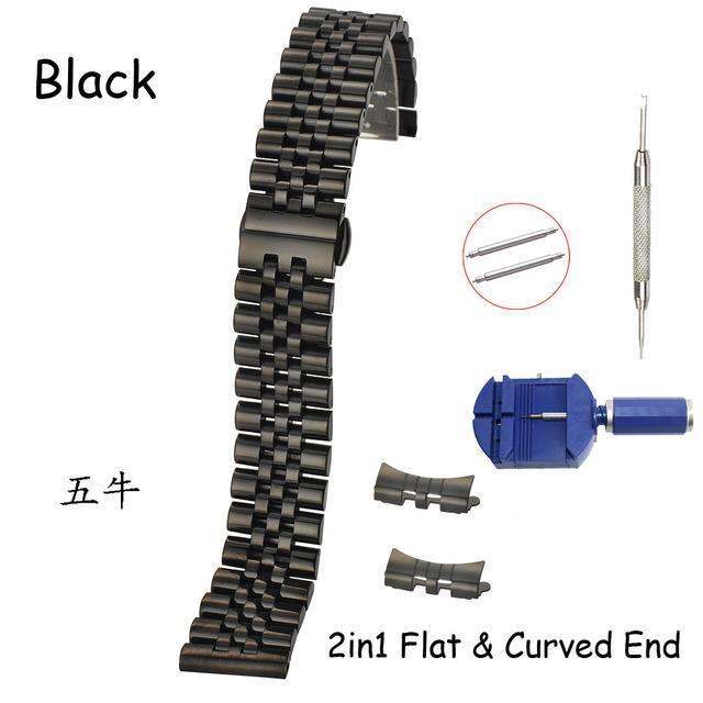 2in1-flat-curved-end-semicircle-link-solid-stainless-steel-watch-band-12-13-14-16-17-18-19-20-21-22mm-สายนาฬิกาสำรอง