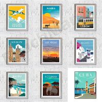 2023 ❀♟♘ Vintage travel posters Las Vegas Cuba Botswana Aruba Namibia Arizona Lombok Lisbon Portugal Malta Los Angeles Caribb