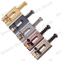 WK-6 Pcs Roller Saddle Guitar Bridge String Saddles for Electric Bridge - Chrome &amp; Black &amp; Gold &amp; Copper red for choose