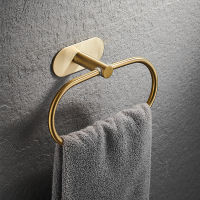 Black gold bathroom accessories towel rack, wall hanging towel ring, hanging bathroom towel ring, creative Towel Hook