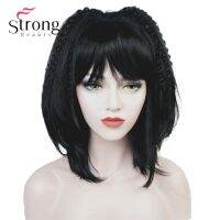 StrongBeauty Cosplay Alla Pugacheva ทรงผมทองแดงสีแดงสีดำสีบลอนด์วิกผมงานเลี้ยงวิกผมวันฮัลโลวีนแผ่นที่ยืดผมวิกผมสังเคราะห์เต็มของผู้หญิง