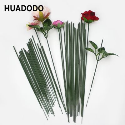 [AYIQ Flower Shop] HUAODO 50ชิ้น18เซนติเมตร/25เซนติเมตรดอกไม้ลำต้นจัดสำหรับดอกไม้ประดิษฐ์หัวอุปกรณ์เสริมดอกไม้ผนังสาขาตกแต่งงานแต่งงาน