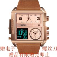 Hot Seller Skmei student electronic watch mens high-end brand-name large dial waterproof luminous fashion personality square multi-function