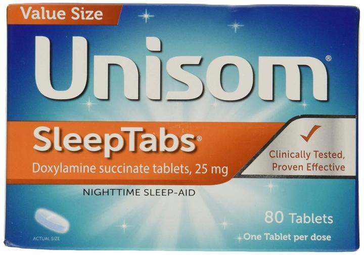 Unisom Sleep Tabs | Doxylamine | Succinate Tablets 25 miligrams ...