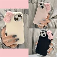 เคสไอโฟน 13 เคสไอโฟน 13 case โบว์สามมิติน่ารัก 1514promax แอปเปิ้ล 131211 เคสศัพท์ 14pro เรียบง่าย xr