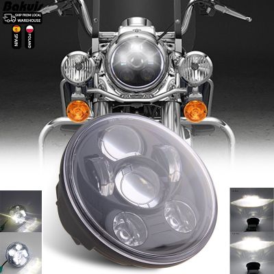 โปรดทราบโดย5.75ไฟ LED ไฟหน้ารถจักรยานยนต์สีดำ5 3/4สำหรับ Harley Sportster 1200 XL1200L XL1200C กำหนดเอง XL883 883L XL883R 48
