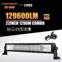 22 นิ้ว ไฟ led 24v รถ บรรทุก 1296 w tri -row ไฟ led ไฟสปอตไลท์สําหรับติดรถบรรทุก offroad 4 wd