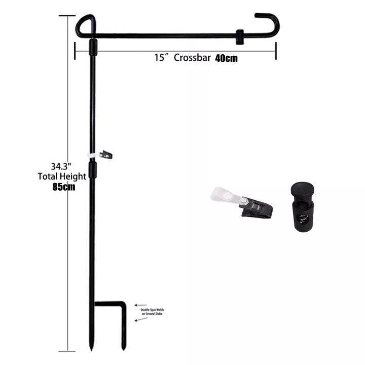 gregory-ขาตั้งธงสวน-เสาธงสวนโลหะ-ที่ยึดกับคลิปหนีบธงสวนสำหรับตกแต่งลานธง-1pcs-garden-flag-pole-garden-flag-stand-outdoor-decorative-yard-flag