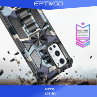 EPTWOO For OPPO A54 A74 4G 5G Phone Case Military Grade Protection Hybrid Kickstand Dual Layer Shockproof Casing Hard Rugged Back Cover BYMC-01