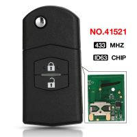 Jingyuqin 2 Ons. ชิป4d63 433Mhz พับได้กุญแจ Mobil Remote Control สำหรับ Mazda M3 M6หลัง2011 Md3หมายเลข41521