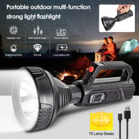 【 Stock】Portable แบบชาร์จได้กลางแจ้ง T6ไฟฉาย LED Multi-Function Strong Light 100000 Lumens-ไฟฉายสำหรับ Night กิจกรรมกลางแจ้ง,ตั้งแคมป์,ตกปลา,สำรวจถ้ำ,ฯลฯ.