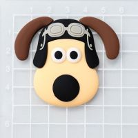 ARGETR 10pcs อุปกรณ์เครื่องประดับอัญมณี เสน่ห์ DIY wallace Gromit การ์ตูนสุนัข แพทช์ตุ๊กตา3D น่ารักน่ารักๆ กิ๊บติดผม DIY อุปกรณ์เสริมรองเท้า