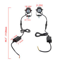รถจักรยานยนต์ LED สปอตไลท์6000พันสีขาว3000พันสีเหลืองคู่สีสปอตไลไฟตัดหมอกขับรถโคมไฟทำงานจุดไฟรถบรรทุกรถมอเตอร์ไซด์
