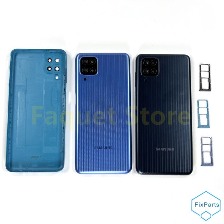 for-samsung-galaxy-m11-m115-m12-m127-phone-case-housing-frame-back-cover-rear-door-camera-lens-side-buttons-chassis