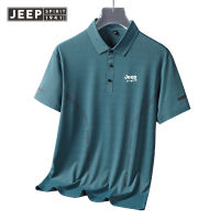 JEEP เสื้อโปโลแขนสั้นผ้าไนลอน2023ผู้ชาย,เสื้อโปโลผ้าไอซ์ซิลค์ผ้าไอซ์ซิลค์แห้งเร็วสำหรับฤดูร้อน