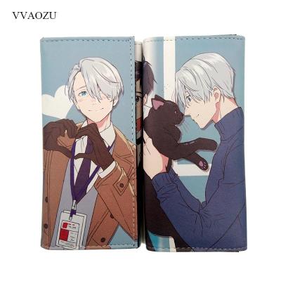 ZZOOI Anime Yuri On Ice COS Wallet Long Style Victor Nikiforov PU Leather Purse with Multi Card Holders