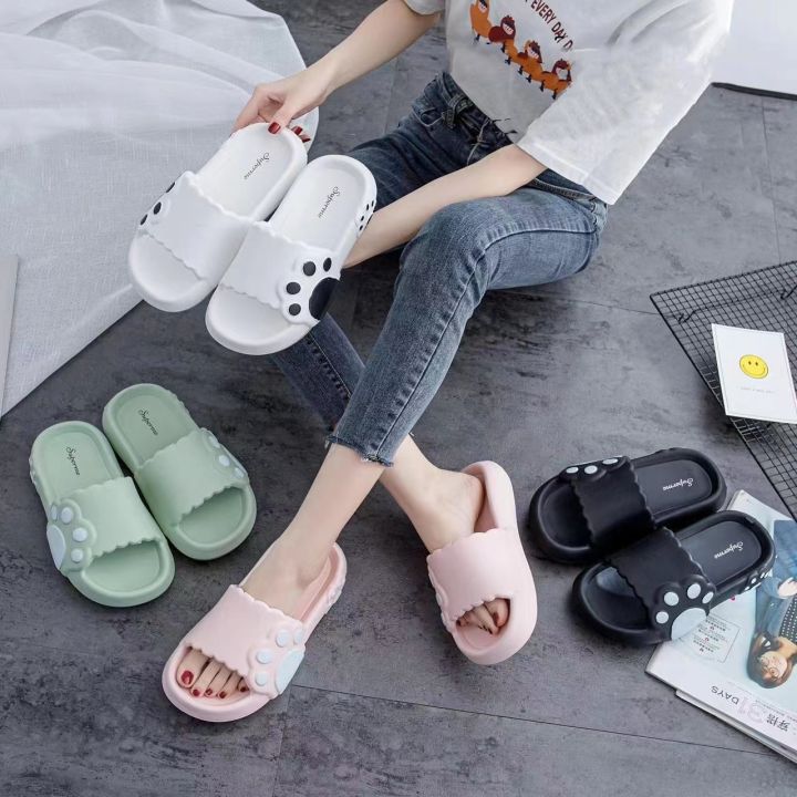 Girls' open fabric slippers with 