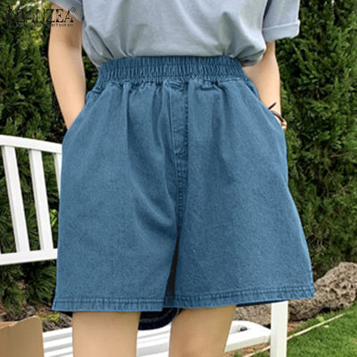 (สินค้ามาใหม่)(จัดส่งฟรี)Fancystyle ZANZEA กางเกงขายาวหลวมลำลองผู้หญิงวินเทจเอวยางยืดกระเป๋าด้านข้างกางเกงขาสั้น #8