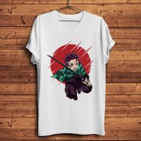 Demon Slayer Kamado Tanjirou Funny Anime T Shirt Homme White Men Tshirt Kimetsu No Yaiba