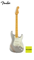 FENDER กีตาร์ไฟฟ้า FSR 50S Strat with Stripe Inca Silver