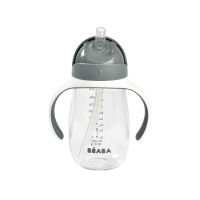 BEABA ขวดหัดดื่ม Straw Cup Tritan 300ml - Charcoal