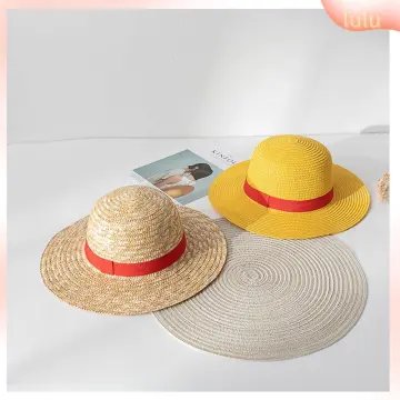 ONE PIECE Luffy Ace Straw Hat Anime Character Cosplay Props Cowboy Hat  Straw Hat Sunscreen Sun Hat Flat Cap Cartoon Costume Gift