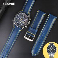 Genuine Leather Watch Strap For Citizen Blue Angel Generation At8020 Jy8078 Second Generation Air Eagle Cowhide 22 23Mm