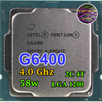 ซีพียู CPU Intel Pentium G6400 2คอ4เทรด 58W LGA 1200 ฟรีซิลิโคน1ซอง G 6400