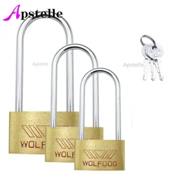 2 Pcs Same key Copper Padlock Wolf Head Brass Lock Small Locks