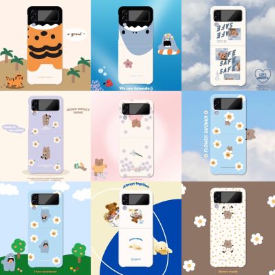 【Samsung Galaxy Z Flip 4 Case】 Hard Cute Lovely 16 Design Korean Collection Ver.1 Slim Unique Polycarbonate Made in Korea
