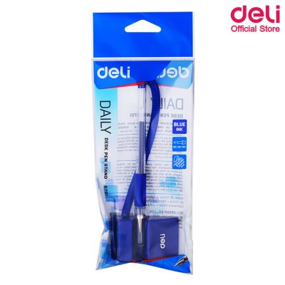 ปากกาเจล หมึกน้ำเงิน แบบตั้งโต๊ะ ขนาดเส้น 0.5mm ปากกาตั้งโต๊ะ (แพ็ค 1 แท่ง) ปากกาเจล Deli 6791 Desk Pen Stand