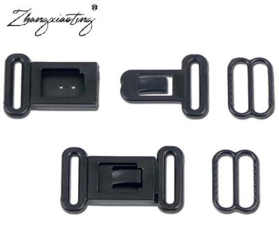 【cw】 50100 sets plastic Hardware Sets adjustable tape accessories black clasps amp; hooks eye set bow tie clip buckles ！