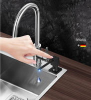 ตู้ทำสบู่ในครัว Deck Mounted Hand Soap Dispenser ทองเหลืองและ PVC Liquid Soap Bottle อุปกรณ์ครัว250ML Black